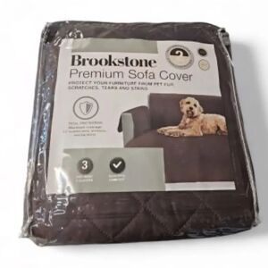 New! Brookstone Premium Dark Brown Sofa Cover